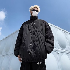 不规则立领棉衣男冬季新款高街美式复古外套SHY112P105，男装棉衣，星座1116-2