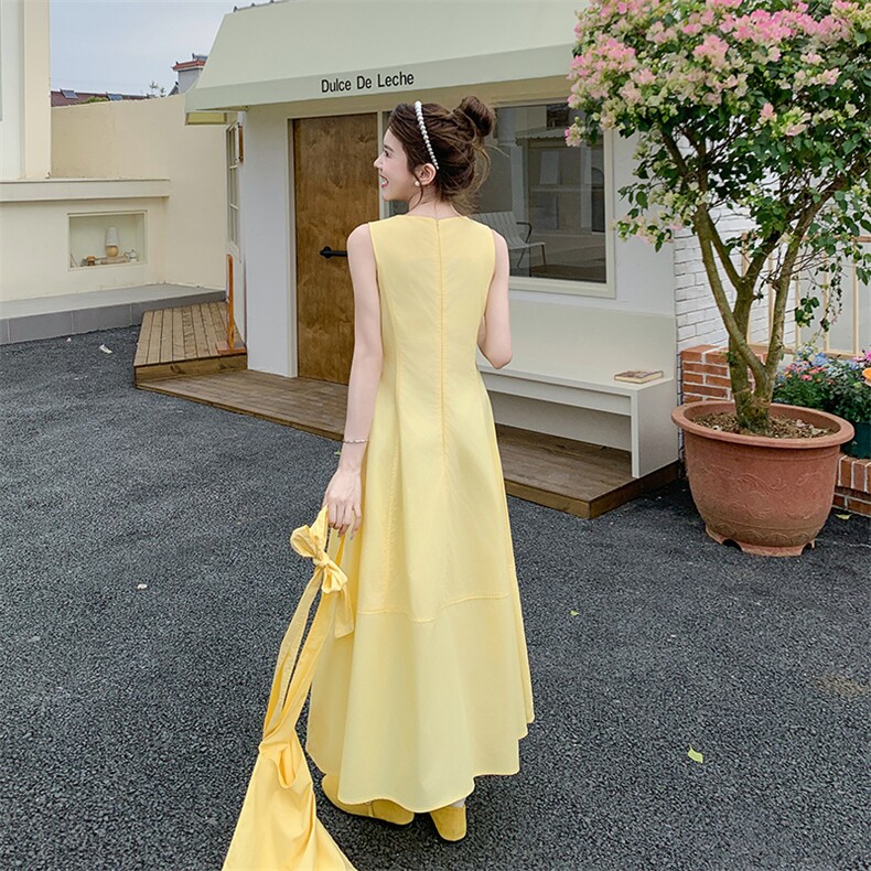 休闲简约黄色上衣直筒阔腿裤套装女2025夏季新款高级感淡人两件套,女装连衣裙,浙宝276（原081）