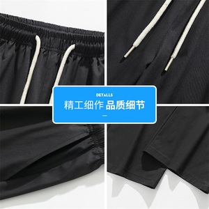 美式机能风工装裤阔腿裤子男夏季大口袋宽松直筒休闲Q29100-P35图片