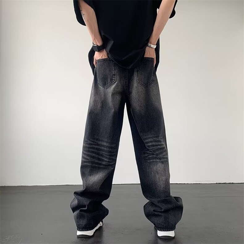美式牛仔裤男春秋新款休闲直筒裤X12P45,男装牛仔裤,星座1116-2