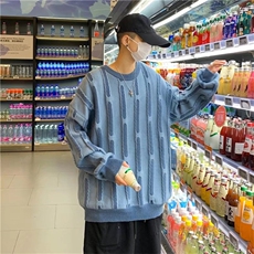 毛衣男冬季韩版潮流宽松圆领毛衣X013P42，男装针织衫/毛衣，星座1116-2