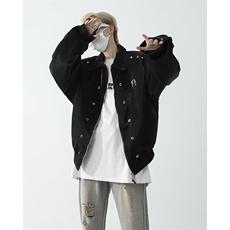 垫肩双拉链头美式棒球服夹克男韩版潮流2023秋冬ins外套W5095-P71，男装夹克，星座412-3
