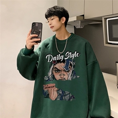 直播360克重磅美式潮牌印花卫衣Y102特P28同步供应华棉品质，男装卫衣，电商A486