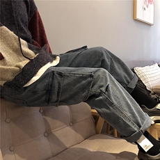 男新款日系港风潮精品牛仔哈哈伦裤714-3-908M，男装牛仔裤，星座1404-3