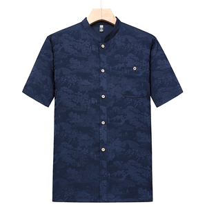 夏季中老年男士中式唐装风香云纱居士服汉服上衣TRS2305-P60图片