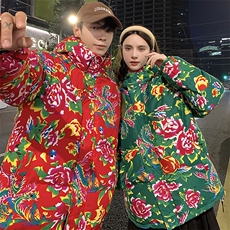 Y251情侣连帽加厚保暖防寒棉服外套风汉服土潮男女棉袄团队服，男装棉衣，星座115A(原星座507）