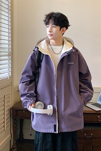 秋季户外夹克男双面穿冲锋衣外套DSA157B-JK7902-P70图片