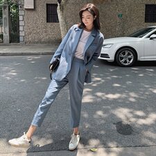 洋气个性减龄舒适简约潮流百搭简大方纯色通勤，女装西装，艾艾淮淮