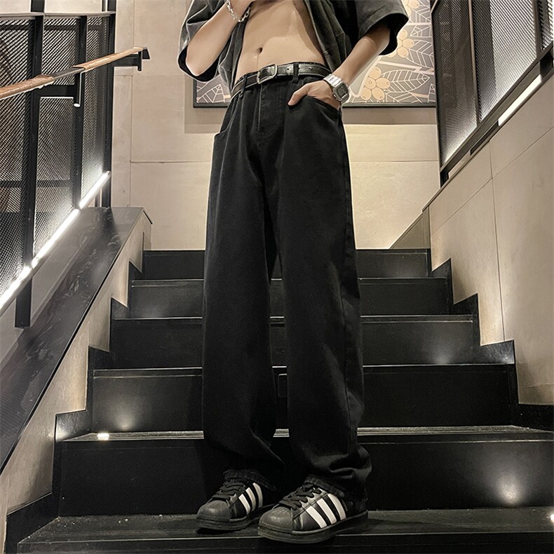 美式潮流高街复古宽松水洗牛仔裤KN01P50,男装牛仔裤,电商D325