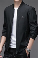 男士夹克2023新款春秋季中年商务休闲男装棒球领外套薄款上衣，男装夹克，电商B212（原钱塘6029）