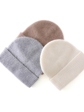 秋冬季35%保暖舒适无压感竖条纹帽子，帽子，轩妮羊绒