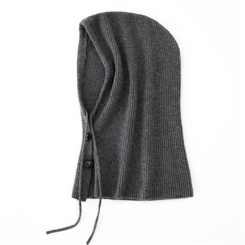 35%山针织帽女秋冬防寒保暖遮耳包头纯色帽子，帽子，戎咖羊绒