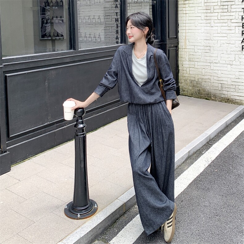【新品】简约时尚宽松假两件套装2C105-Q503-P185-K258,女装套装/套裙,2C105