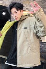 【】A003-HY8002-P130秋冬新款连帽加厚棉衣外套家乐，男装棉衣，电商A003