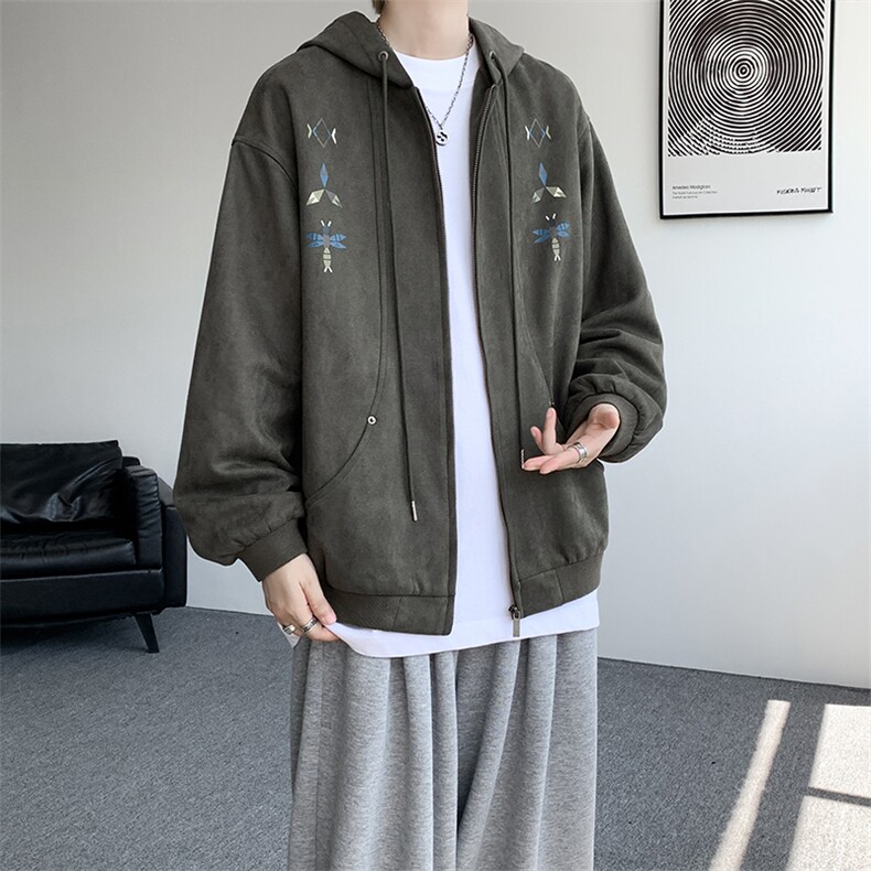 8XL-M特大码秋冬机能夹克外套冲锋衣百搭潮休闲宽松户外WY24P78,男装夹克,电商D206-1