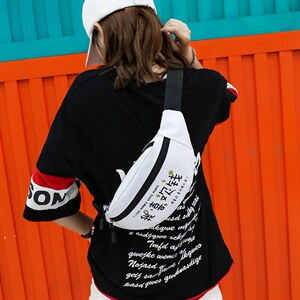 日系胸包百搭ins运动单肩包腰包男潮牌街头潮流个性斜挎包图片