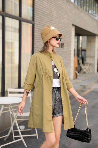 西装领韩版风衣，女装西装，美惠百合