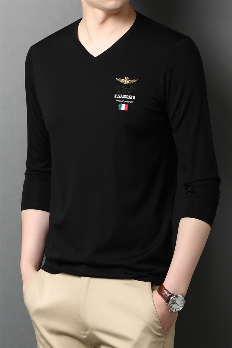 长袖T恤男2023春秋季新款休闲宽松百搭中年爸爸装套头男士卫衣服,男装卫衣,电商B212（原钱塘6029）
