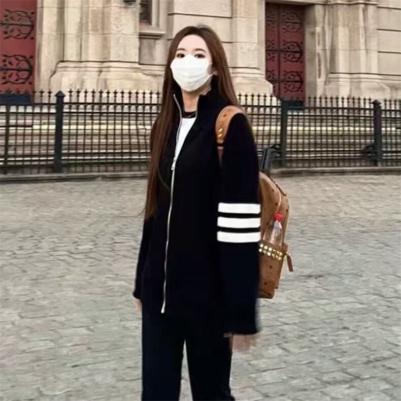 重磅秋冬北极绒开衫毛衣美式复古休闲慵懒风男女立领针织衫外套,男装针织衫/毛衣,电商A486
