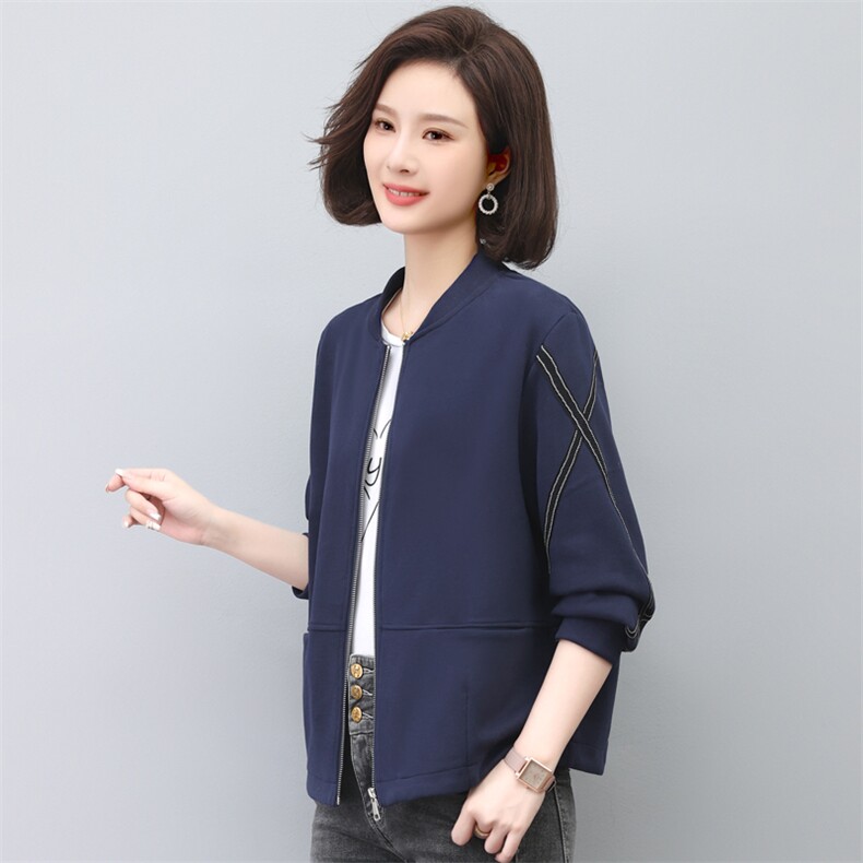 短款外套女士2023春装新款韩版宽松百搭显瘦夹克减龄上衣潮,女装短外套,涵誉