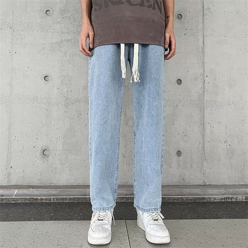 简约新款日常春季拉链牛仔裤日系长裤百搭流行潮流时尚都市男ins,男装牛仔裤,四季星座218-1