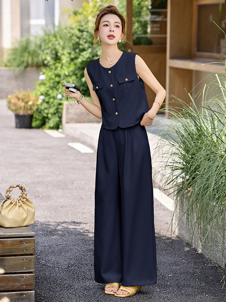 小香风套装裤女2026新款巨好看的夏日高级感气质穿搭休闲两件套,女装套装/套裙,美沁
