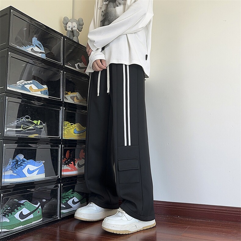 815A-MK97952-P45特美式条纹工装裤休闲裤直筒多口袋运动裤男,男装工装外套,星座815A