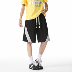 2025夏季新款潮流拼接舒适宽松休闲短裤B315-K25574-特p30控58，男装休闲裤，电商B315