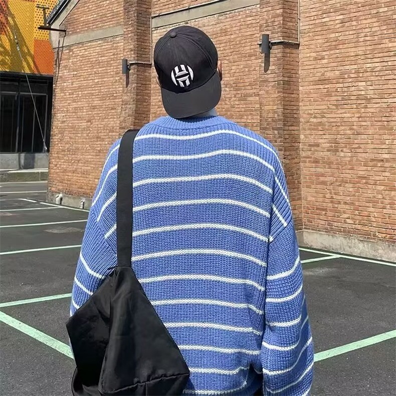 美式街头设计感圆领毛衣男慵懒风休闲针织衫MY5521P45,男装针织衫/毛衣,星座1116-2