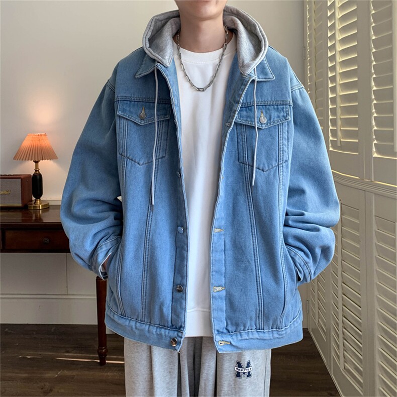 大货2025春季大码连帽男士牛仔夹克情侣外套JK869-P88控118,男装夹克,星座1103-3