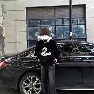 【有货】DM560-P55暗黑系蛇图像马海毛毛衣潮高街秋冬羊毛针织衫图片