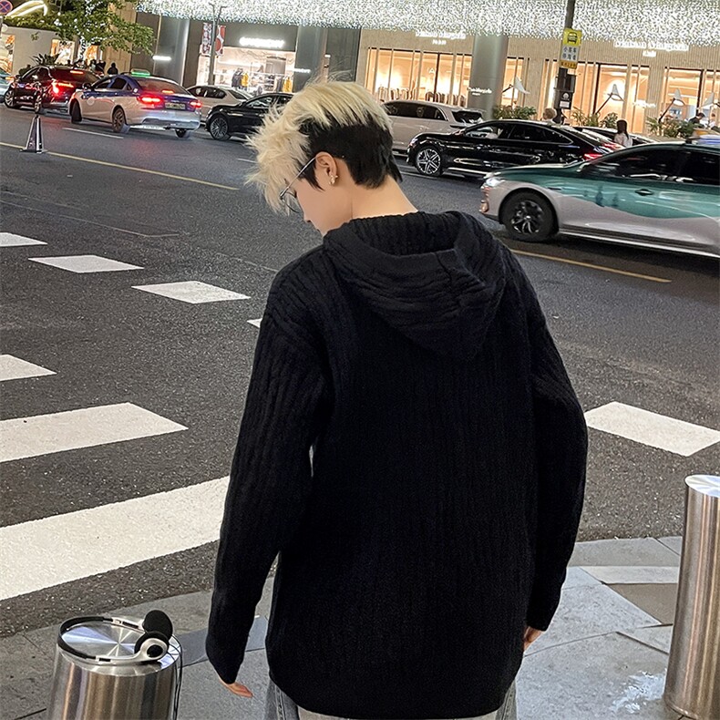 连帽毛衣男女冬季2025新款慵懒风设计感加厚针织外套Y023-P58,男装针织衫/毛衣,星座308B-2