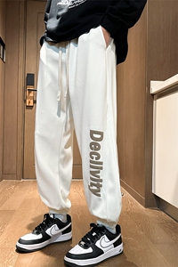 春季休闲裤男宽松针织字母印花运动裤DSA157-1-K9771-特P35图片