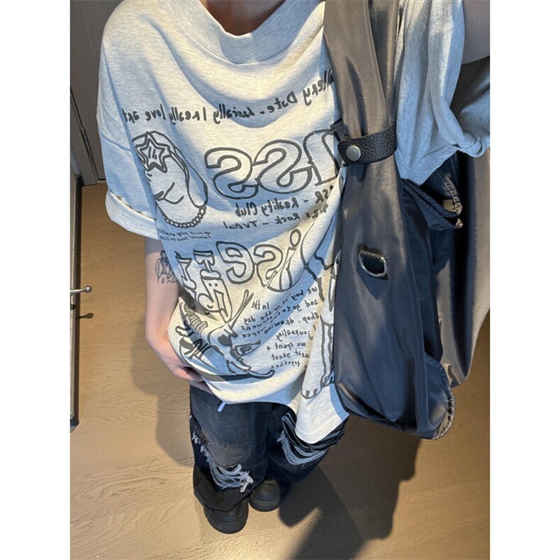 【有货】BK895CC-特P27 卡通涂鸦小狗印花短袖T恤男女图片