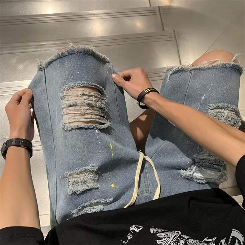 美式牛仔裤男春秋新款休闲直筒裤D545P35,男装牛仔裤,星座1116-2