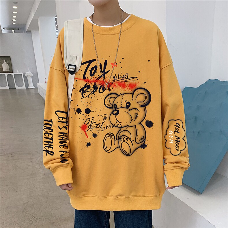 1港风日系中性情侣大码休闲运动潮流套头卫衣男士外套7632P28控38，男装卫衣，星座226-2