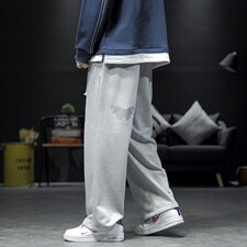 2021秋季新沙发墙日系大码男蝴蝶反光印花直筒休闲卫裤K2071-P40，男装休闲裤，电商A001