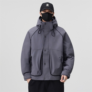 口罩风新标90白鸭绒 2025连帽潮流保暖羽绒服男YR6070-P235图片