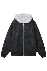荔枝纹皮座山雕加绒连帽棉服男女同款情侣保暖棉衣MP7826-特价P85图片