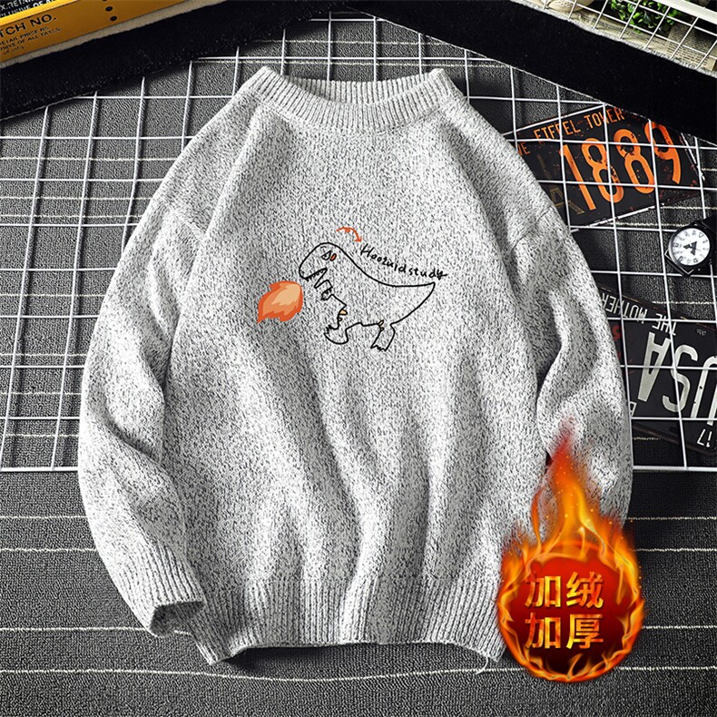 M19040-P45 加绒款-P65 加厚加绒毛衣男大码毛线衣男针织衫男线衫图片