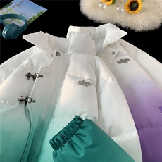 XZ230-1MY58平铺简约轻奢扎染渐变休闲立领飞机扣面包服P128控158，鞋类箱包手腕包，星座230-1