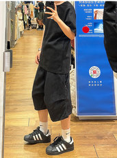 2024夏季七分裤宽松大码阔腿裤机能工装短裤DK229-P43，男装牛仔裤，星座313A-2