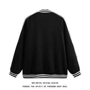 WY208/P75春装新款高品质不起球刺绣卫衣男立领棒球服潮外套图片