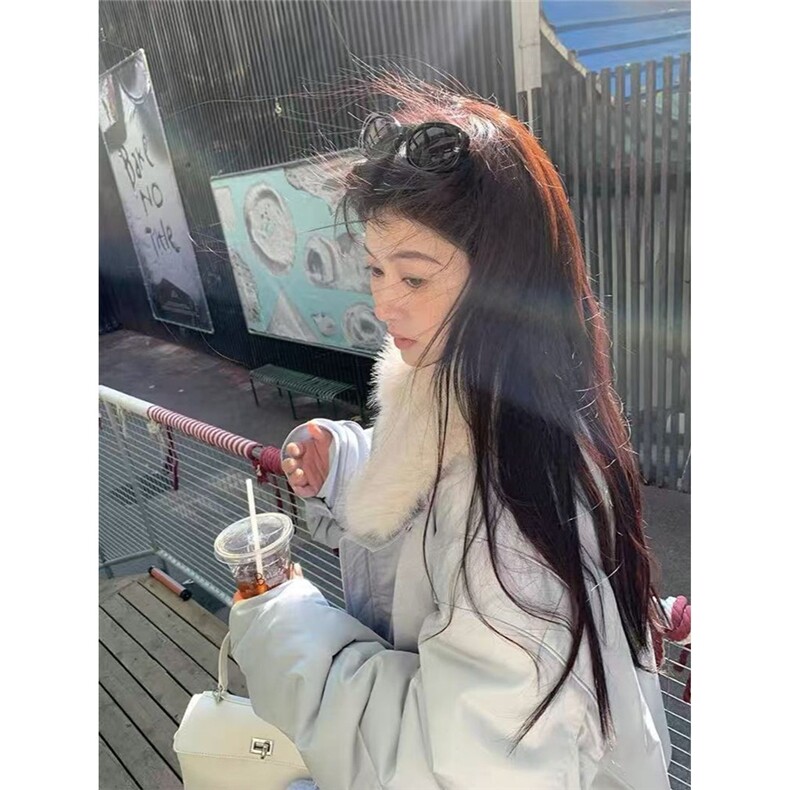 高级感大毛领可拆卸花苞棉服2025冬女宽松巴恩风派克服外套,男装棉衣,星座1210-1