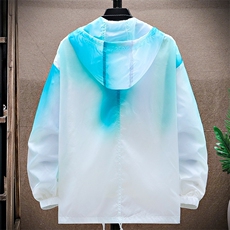 渐变冰丝防晒服夏季薄款户外防紫外线透气夏防晒衣服A438-09-P40，男装防晒衣，电商A438
