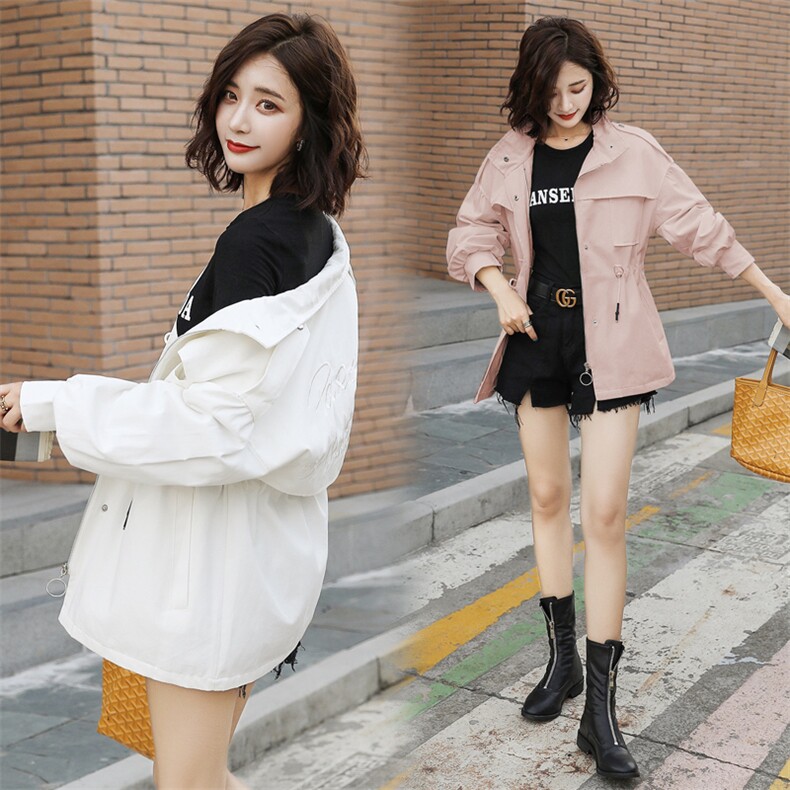 风衣2021年秋季气质个性舒适简约长袖短款时尚都市青春流行甜美，女装风衣，瑶迪依秀