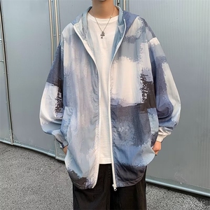 夏季潮牌外搭休闲防晒衣男港风宽松袖子薄款夹克上衣图片