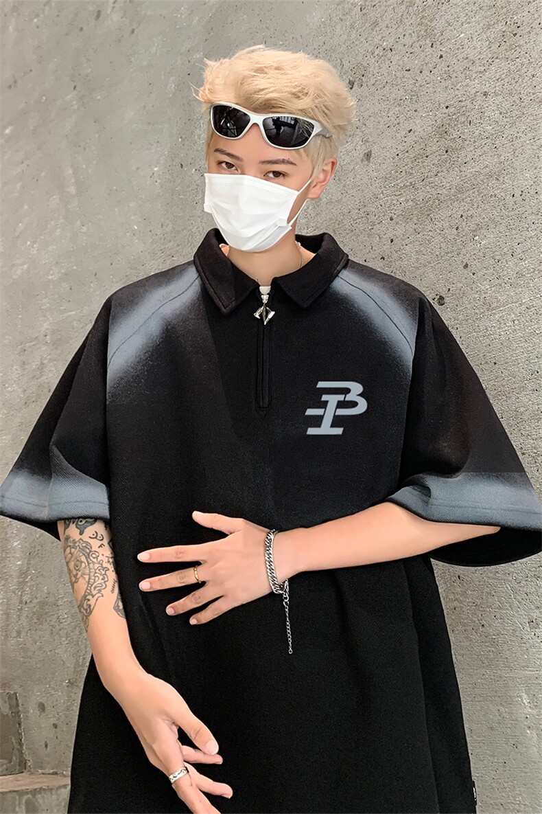 polo衫短袖t恤男夏季宽松休闲半拉链体恤衫XZ514-2-202489-P63,男装T恤,星座514-2(原B239)