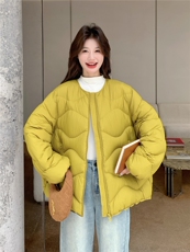 2025年冬季羽绒服短款针织袖90白鸭绒RF2C290-6889#-P385-K548，女装羽绒服，蝶眷