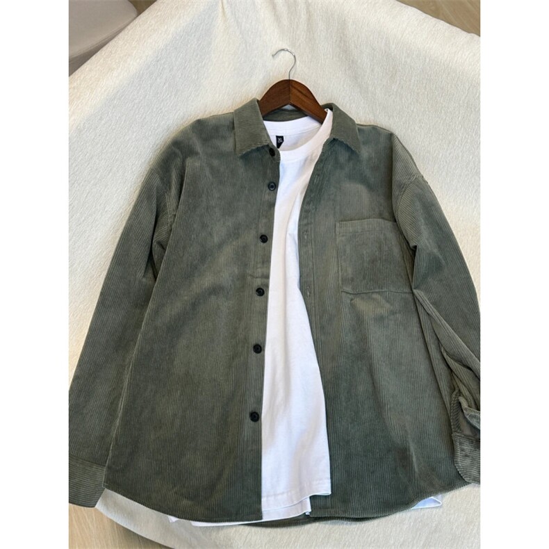 灯芯绒衬衫1302-GC23-P40成分100聚酯纤维，男装衬衫，星座1302